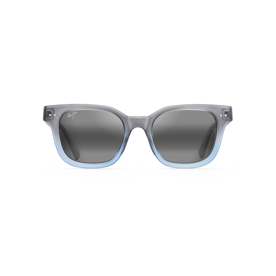 Maui Jim Shore Break Matte Translucent Blue Grey Fad Gray Polarized Sunglasses