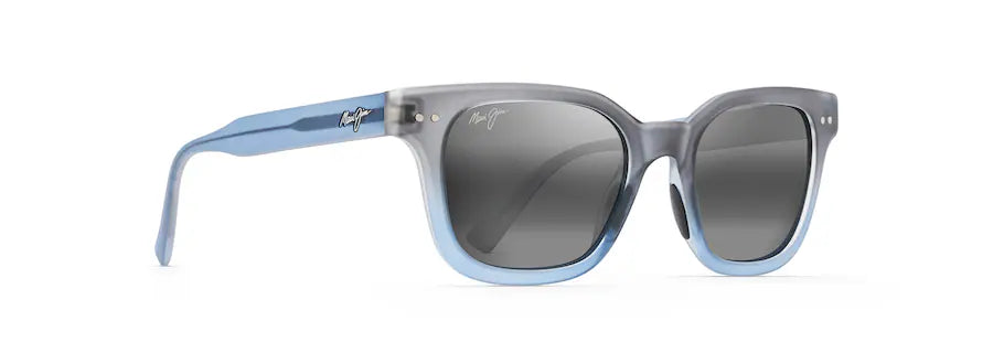 Maui Jim Shore Break Matte Translucent Blue Grey Fad Gray Polarized Sunglasses