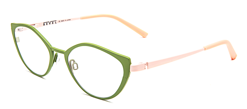 Bevel 8739 Dixie GYPO Green Powder Pink Optical Eyeglasses