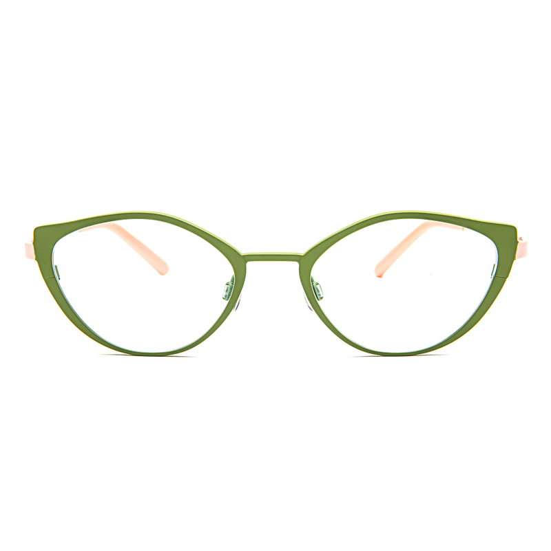 Bevel 8739 Dixie GYPO Green Powder Pink Optical Eyeglasses