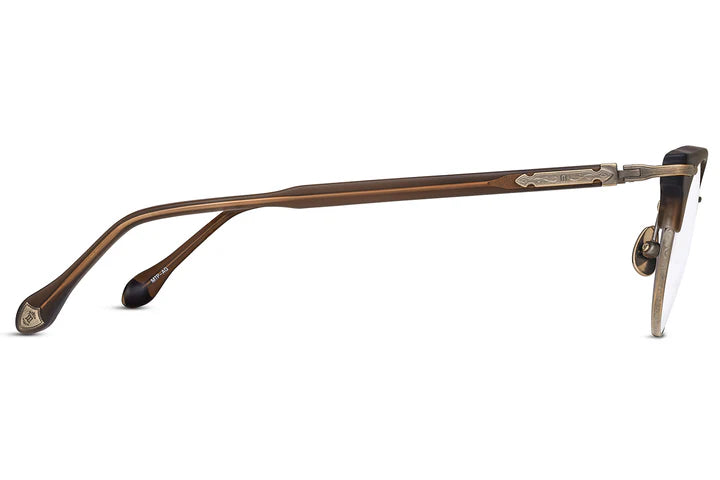 Matsuda M2061 Matte Taupe - Antique Gold Eyeglasses