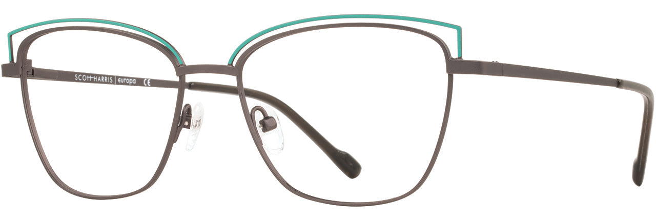 EUROPA EYEWEAR SCOTT HARRIS 832 Graphite / Turquoise-3 53