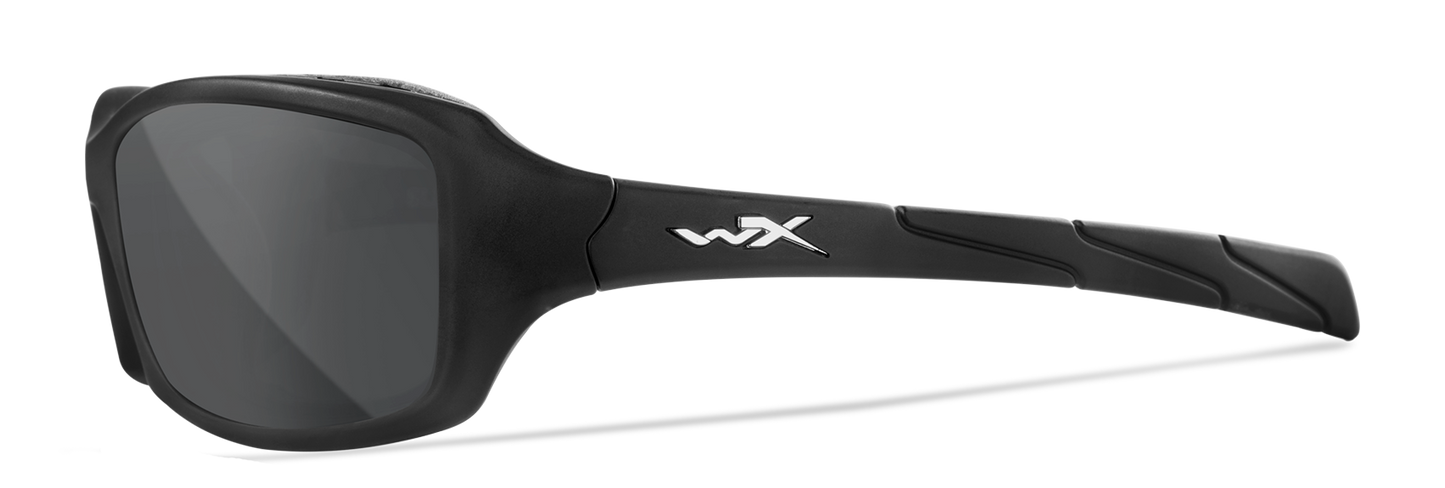 WILEY X CLIMATE CONTROL WX SLEEK MATTE BLK SMOKE GREY 60 14 121