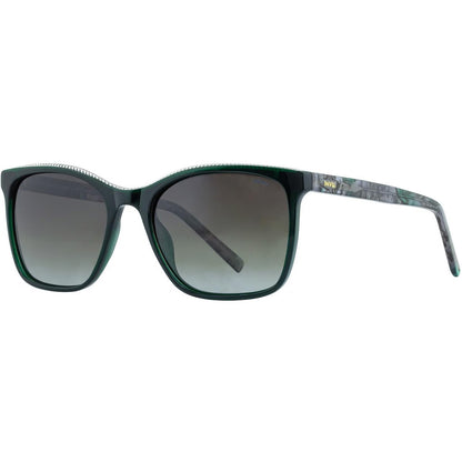 INVU 249 C3 Warm Dark Green/Silver (Gradient Brown Lens) Sunglasses