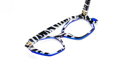 Etnia Barcelona AZEEZA BLZE zebra-pattern temples and interior detail