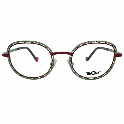 BOZ-MELODY-7045-46 eyeglasses front view on white background