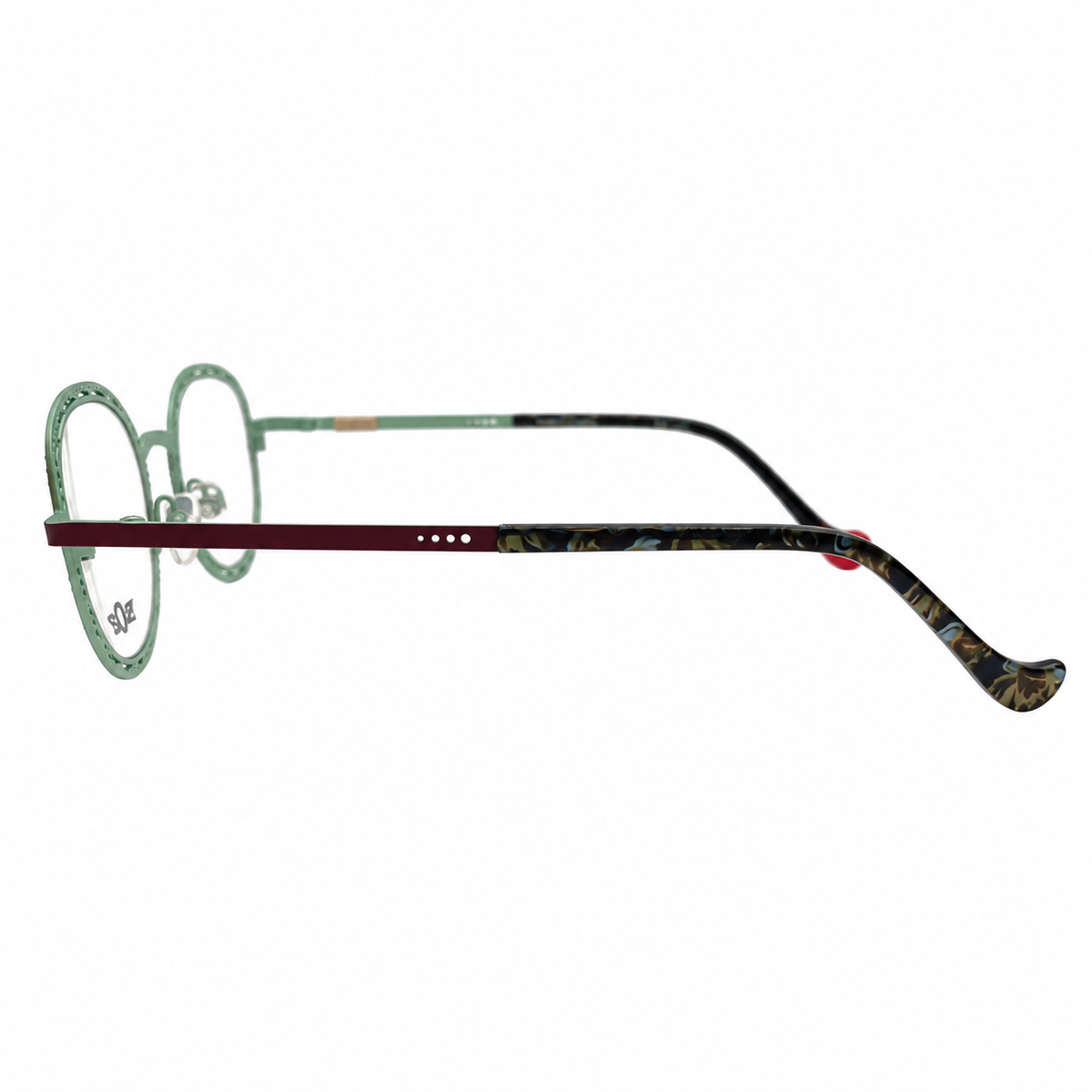BOZ-MELODY-7045-46 eyeglasses side view on white background