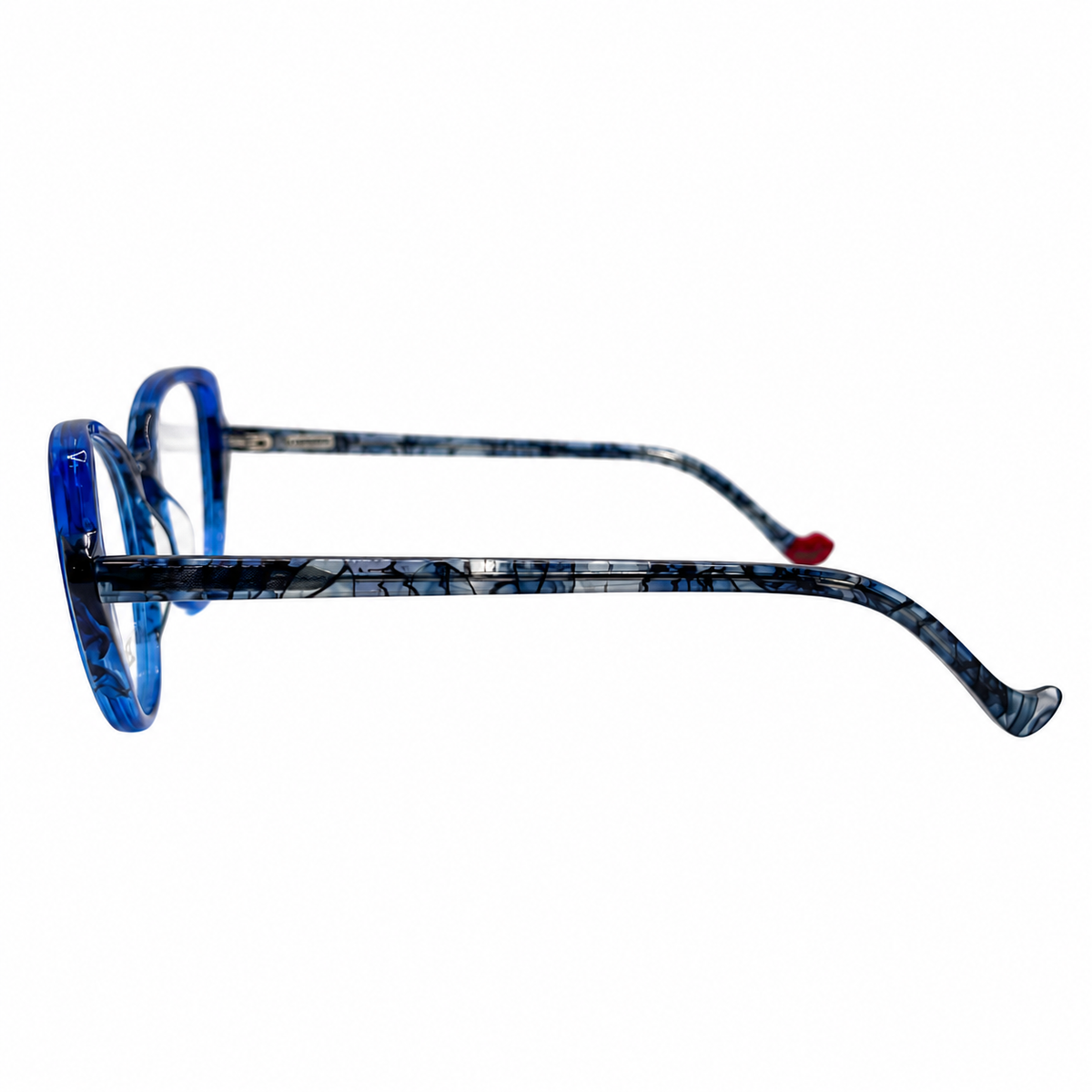 BOZ Noreen 2020 Blue Blue Lace eyeglasses side view