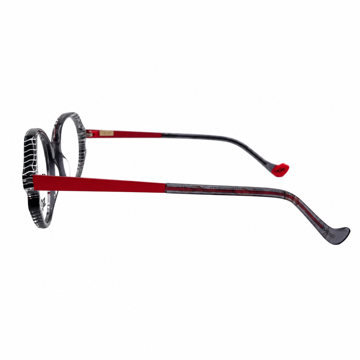 BOZ-ORCHILD-0010 eyeglasses side view on white background