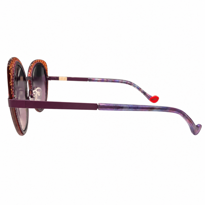 J.F. Rey BOZ Karla 7530 Plum/Red sunglasses, side view