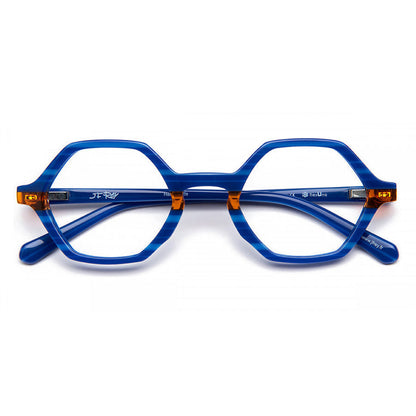J.F. Rey Kids & Teens Flash 2960 Bleu Ligne Orange Eyeglasses