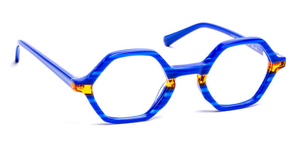 J.F. Rey Kids & Teens Flash 2960 Bleu Ligne Orange Eyeglasses